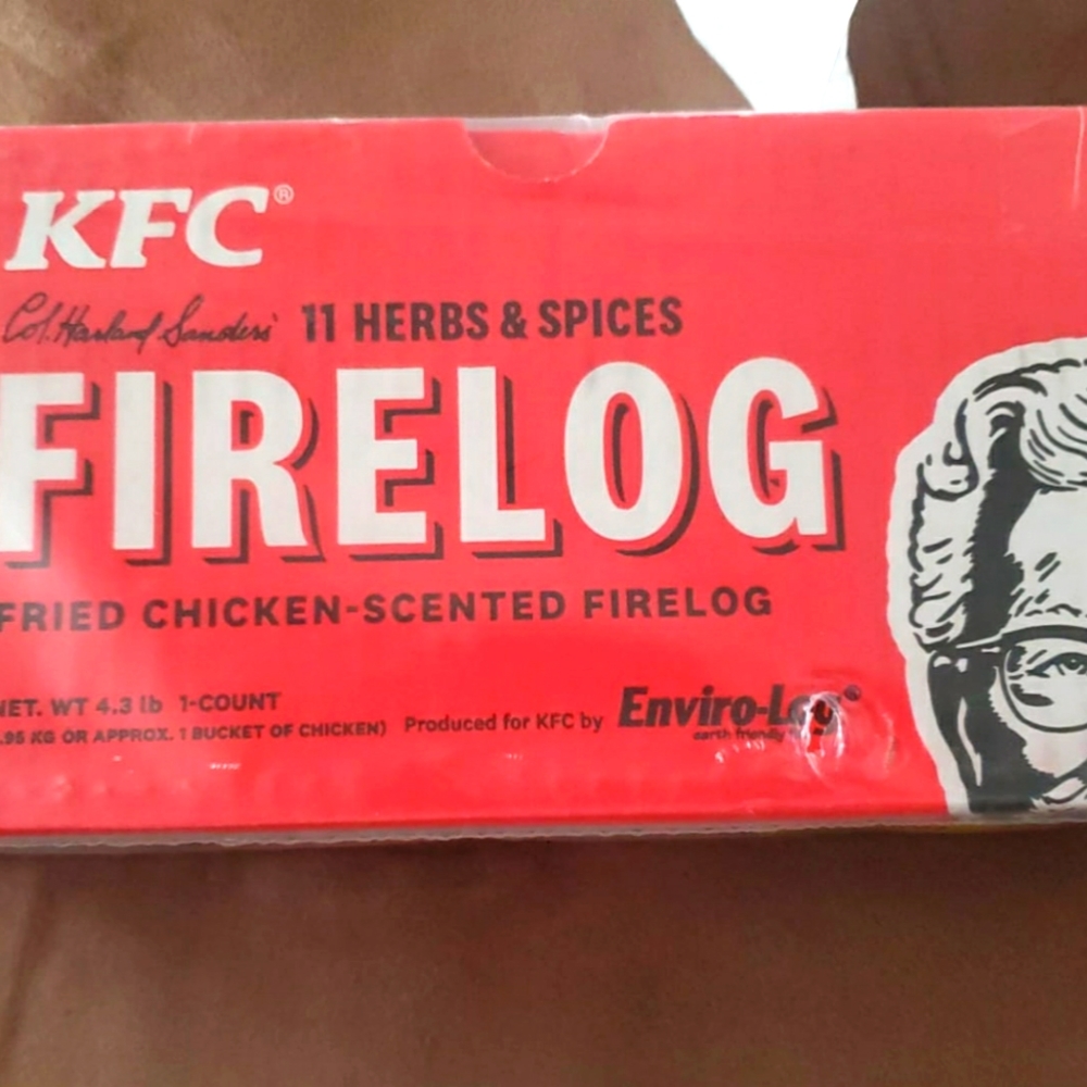 KFC Limited Edition 11 Herbs and Spices Fried Chicken Scent Firelog Enviro-log